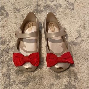 Mini Melissa Red Bow toddler Girls Shoes Sz 9